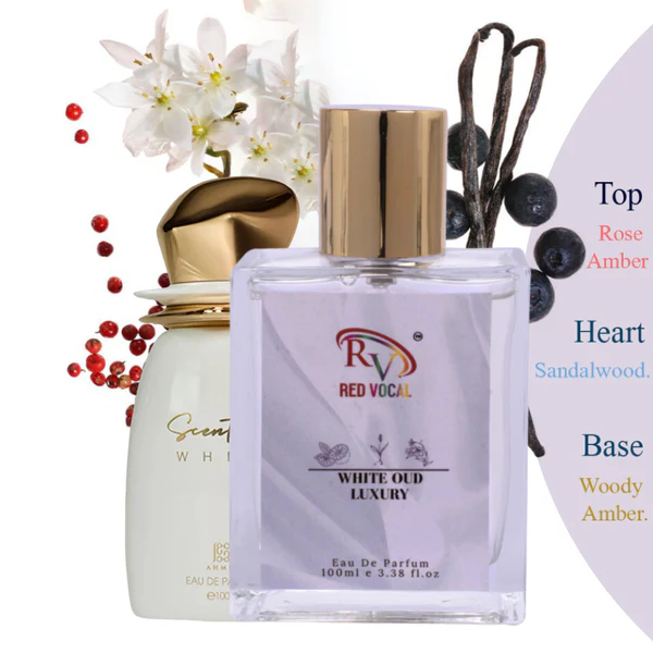 Elegant woody White Oud perfume inspired by Ahmed Al Maghribi