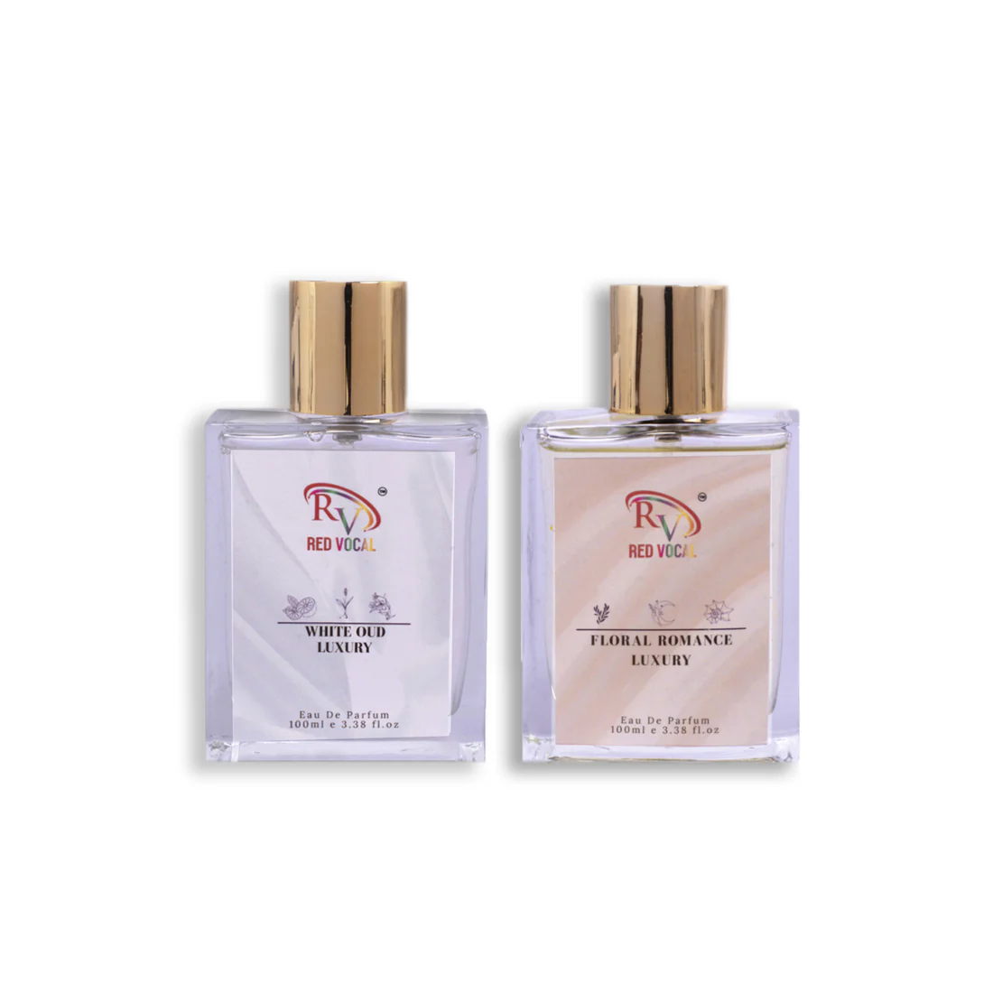 White Oud and Floral Romance premium unisex perfume combo