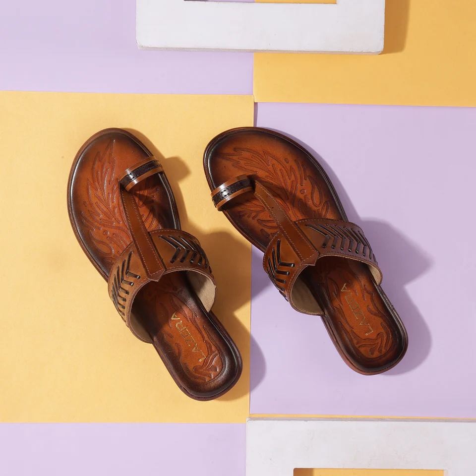 Women's Traditional Tan Kolhapuri Flats