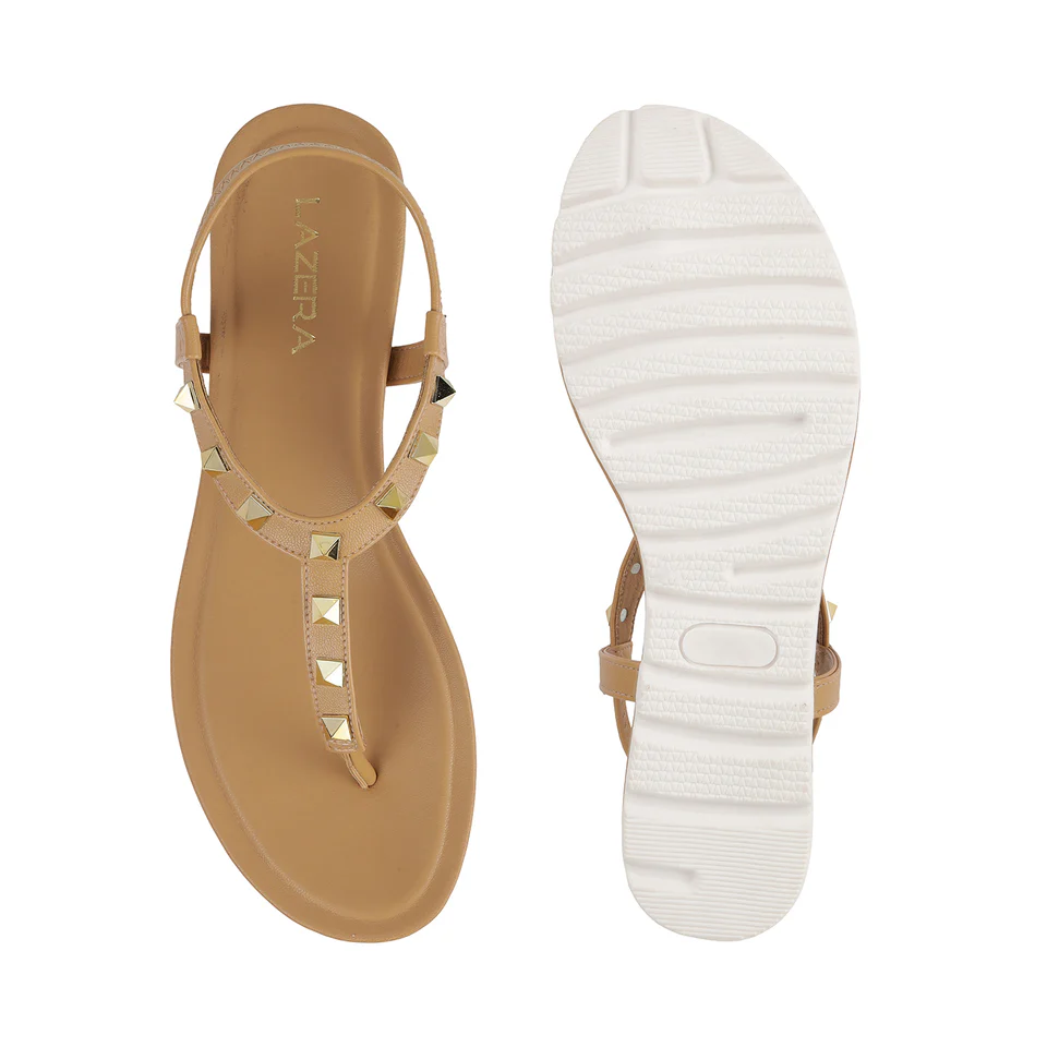 Women's Studded T-Strap Flats