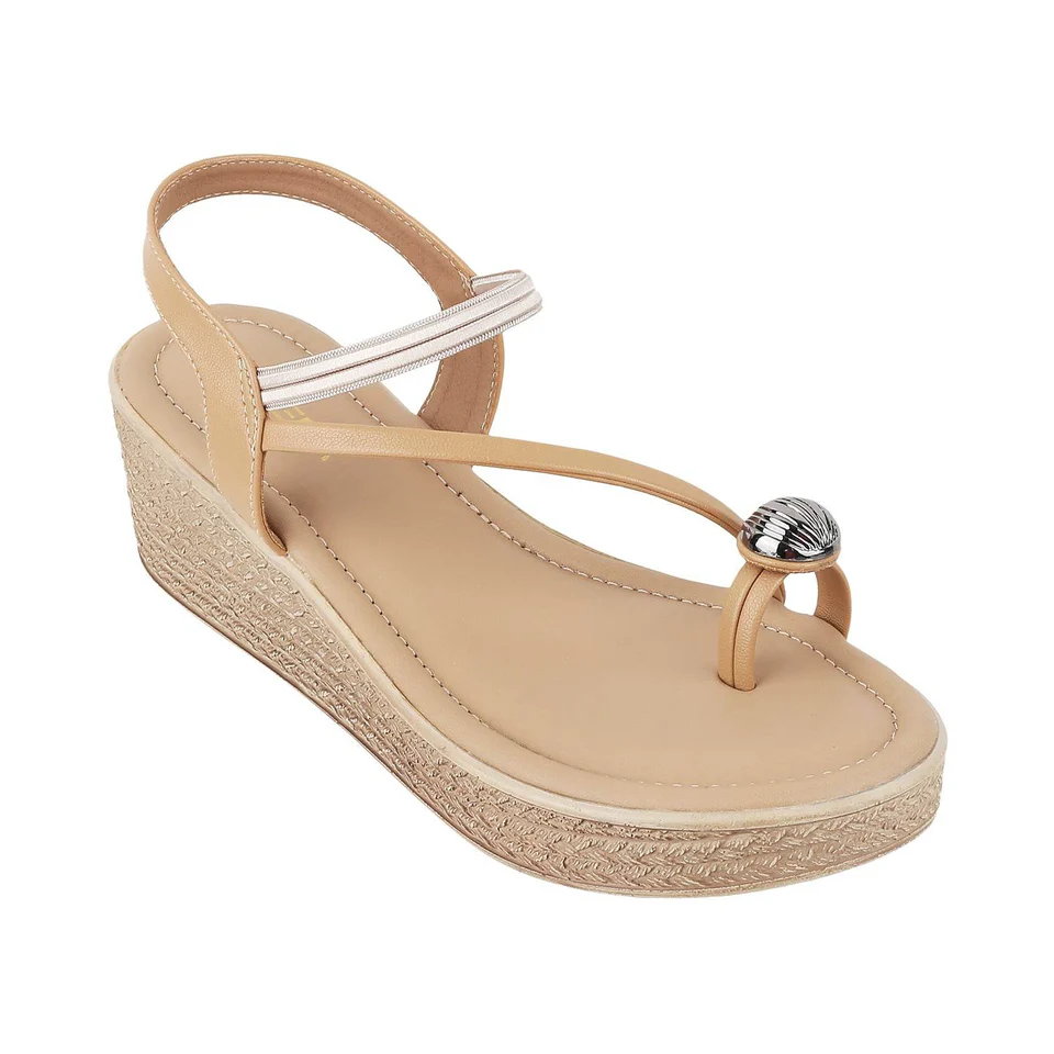 Elegant T-Strap Wedge Sandals