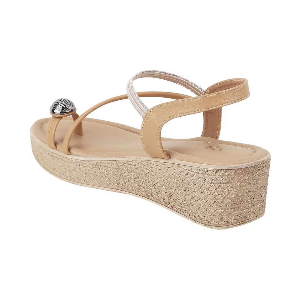 Elegant T-Strap Wedge Sandals