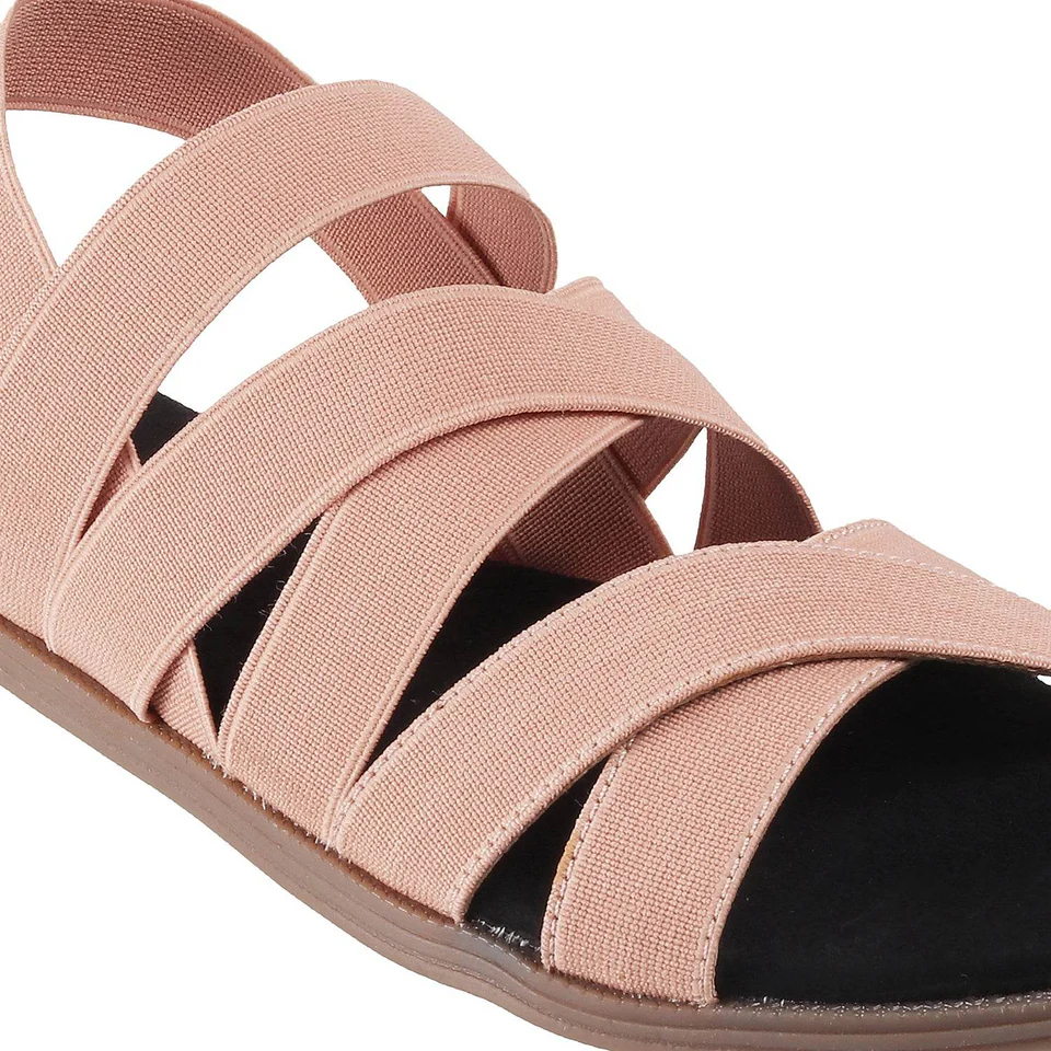 Cross-Strap Flat Sandals