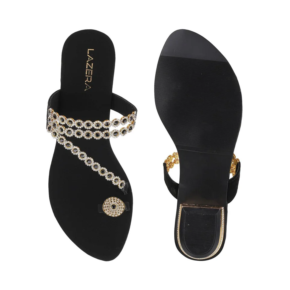 Women's Embellished Toe-Ring Sandals