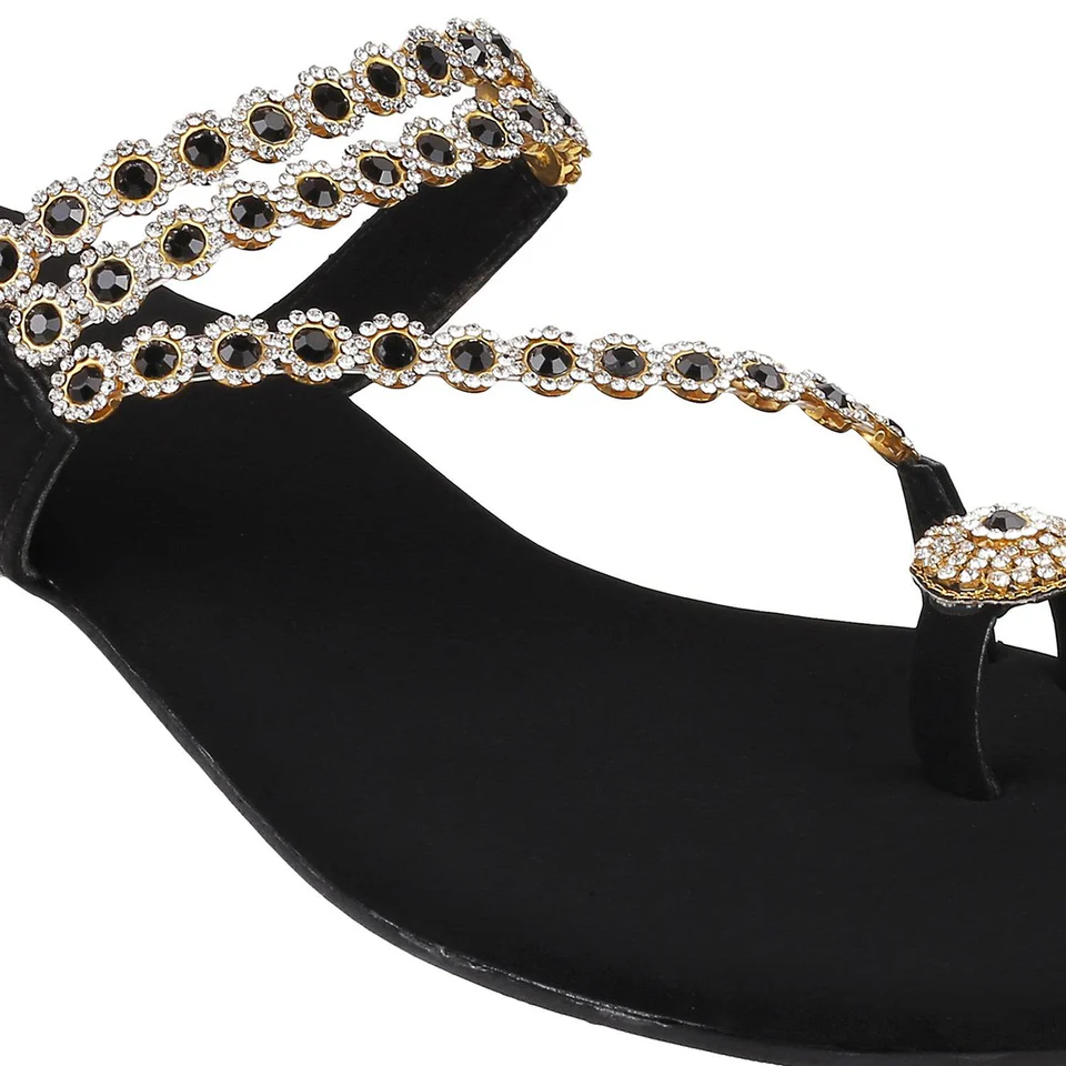 Women's Embellished Toe-Ring Sandals
