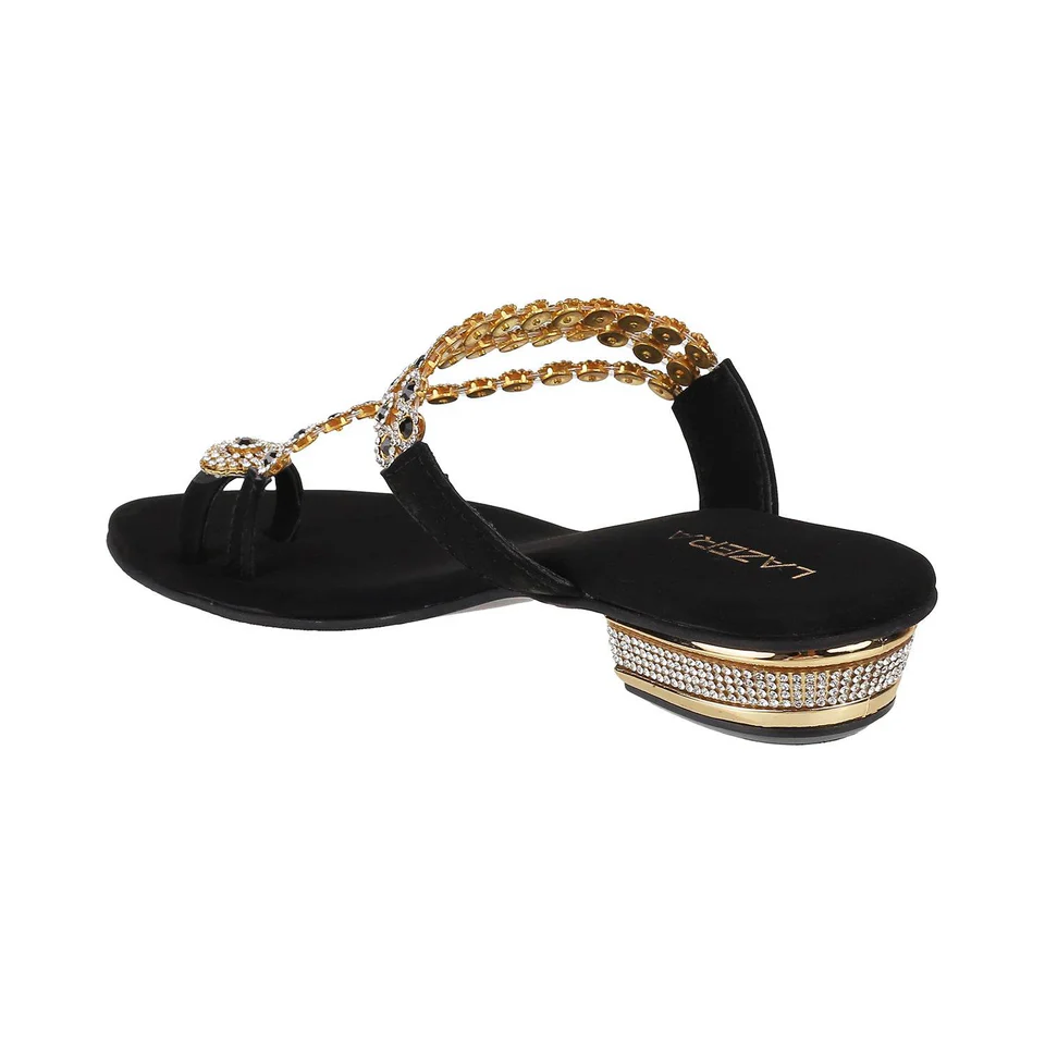 Women's Embellished Toe-Ring Sandals