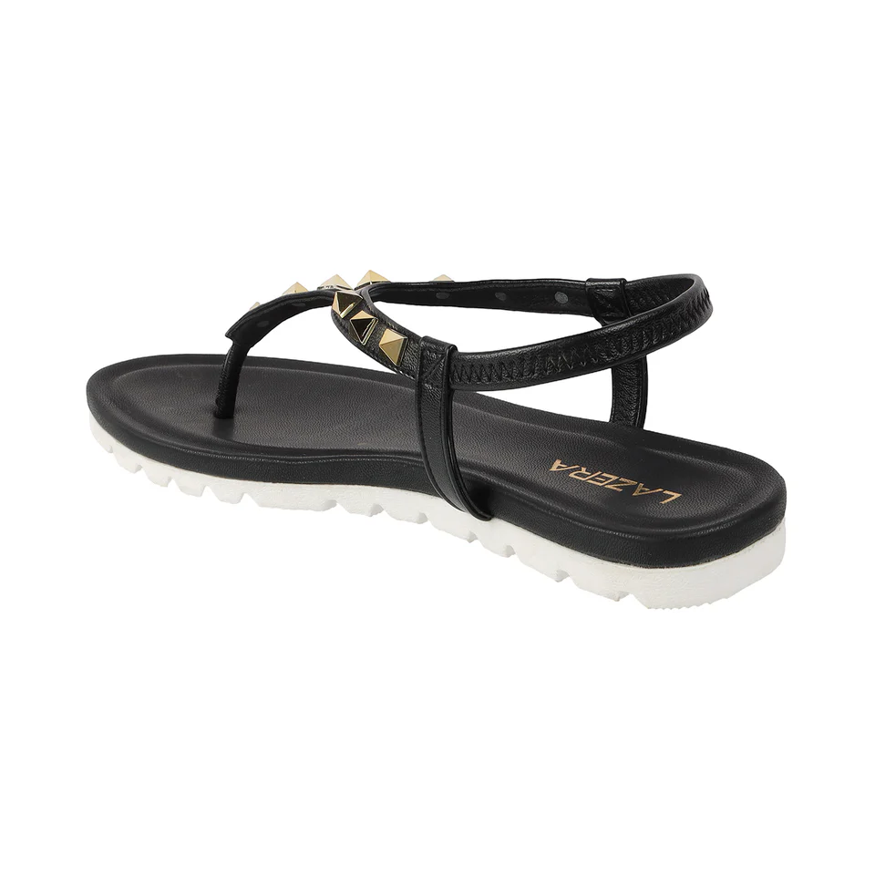 Women's Studded T-Strap Flats