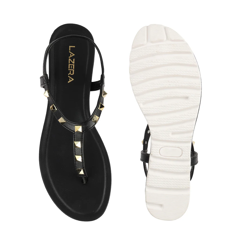 Women's Studded T-Strap Flats