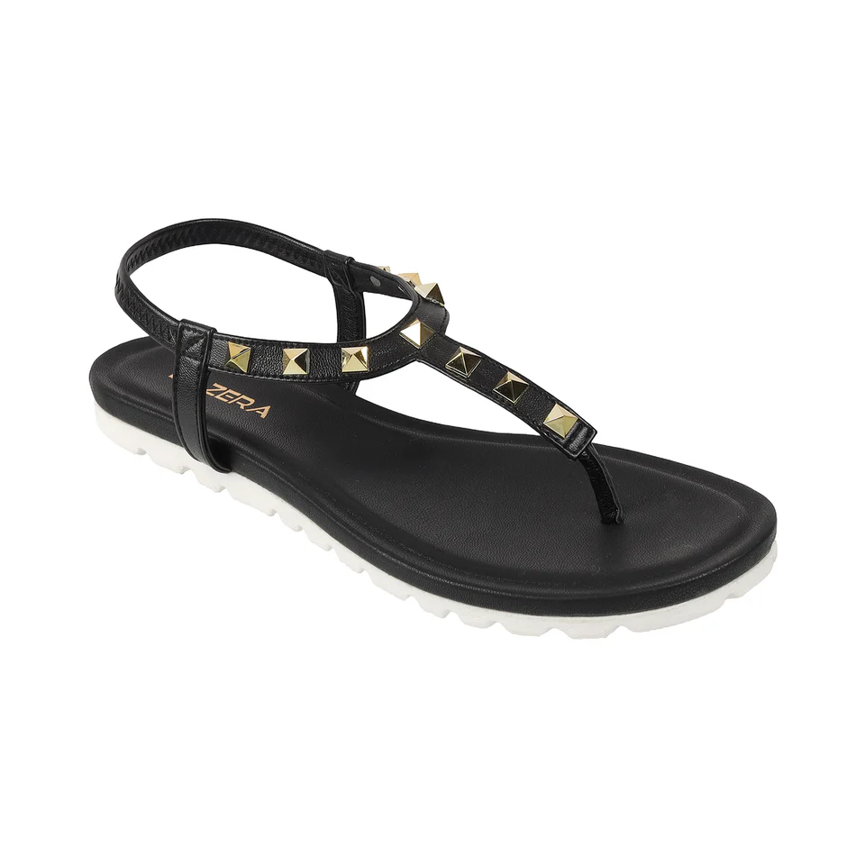 Women's Studded T-Strap Flats