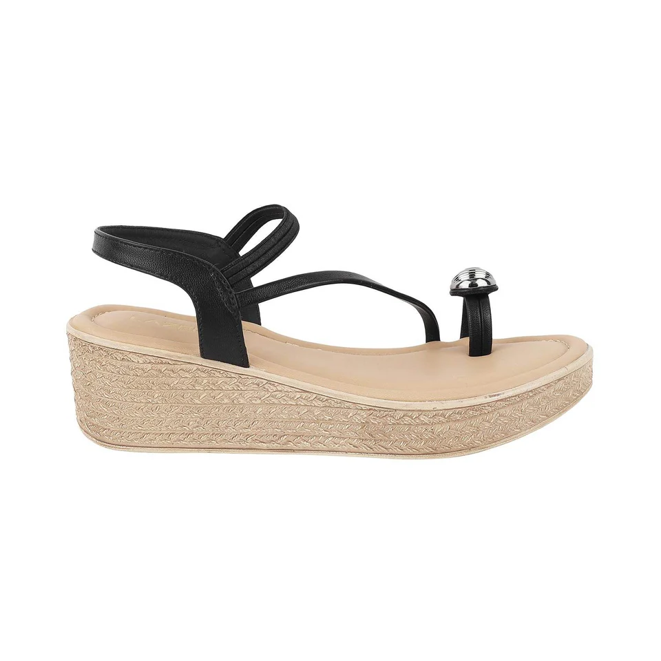 Elegant T-Strap Wedge Sandals