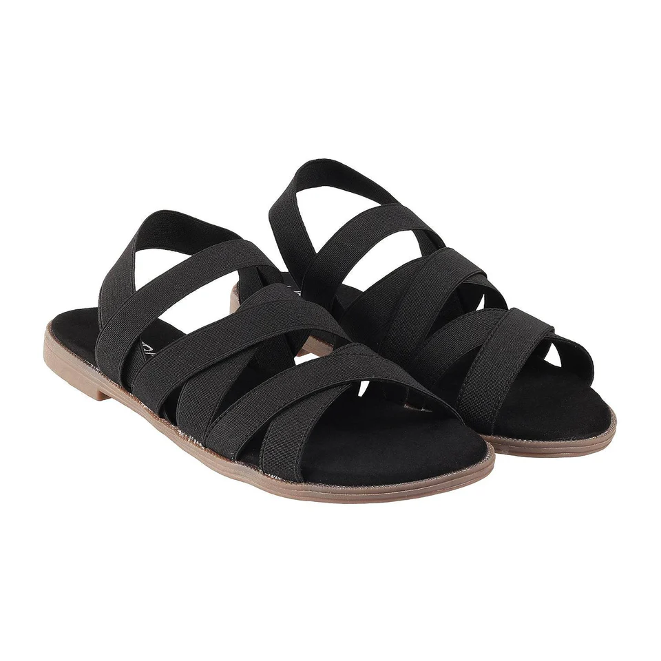 Cross-Strap Flat Sandals