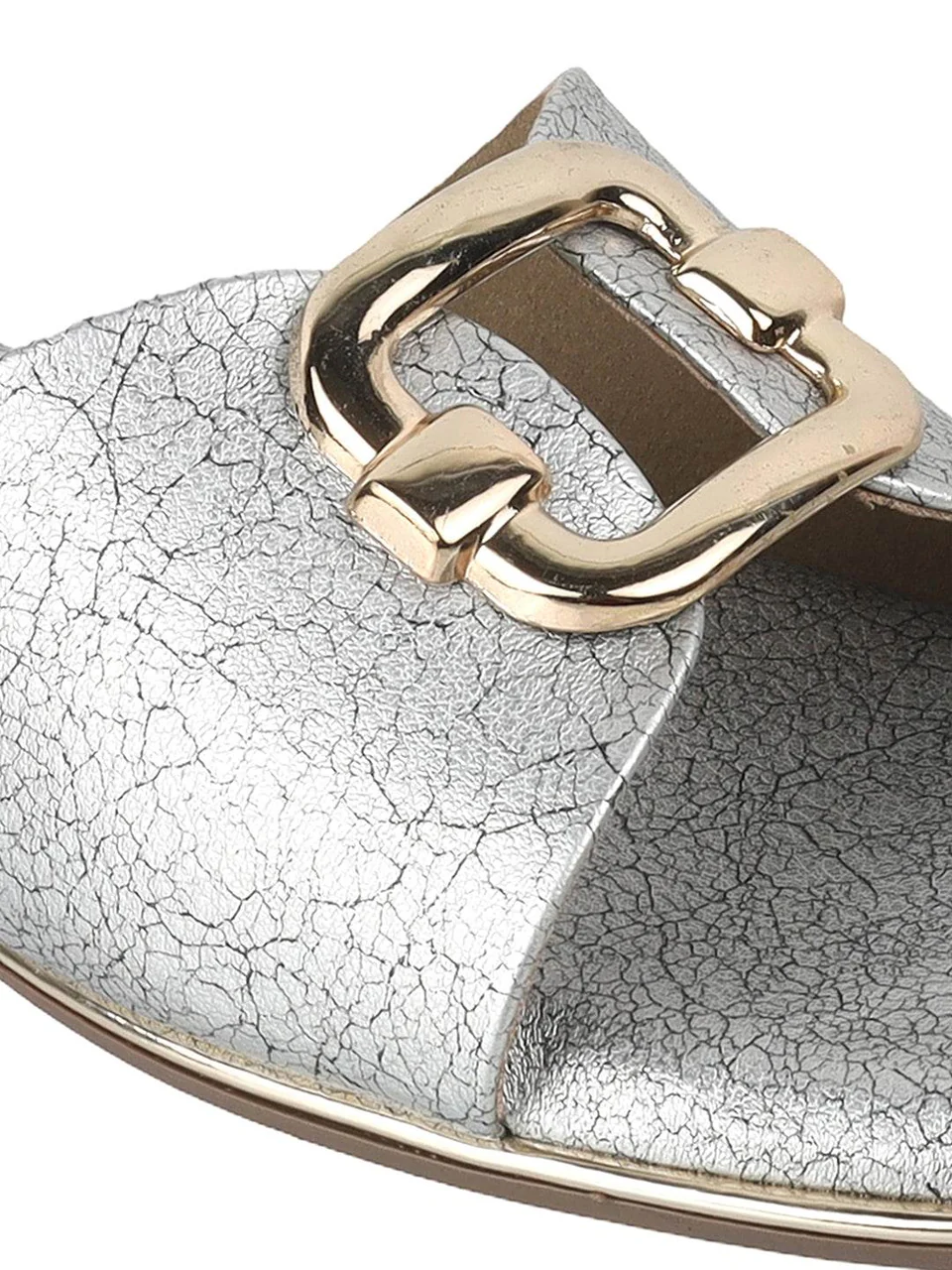 Women's Luxe Buckle Flat Slides