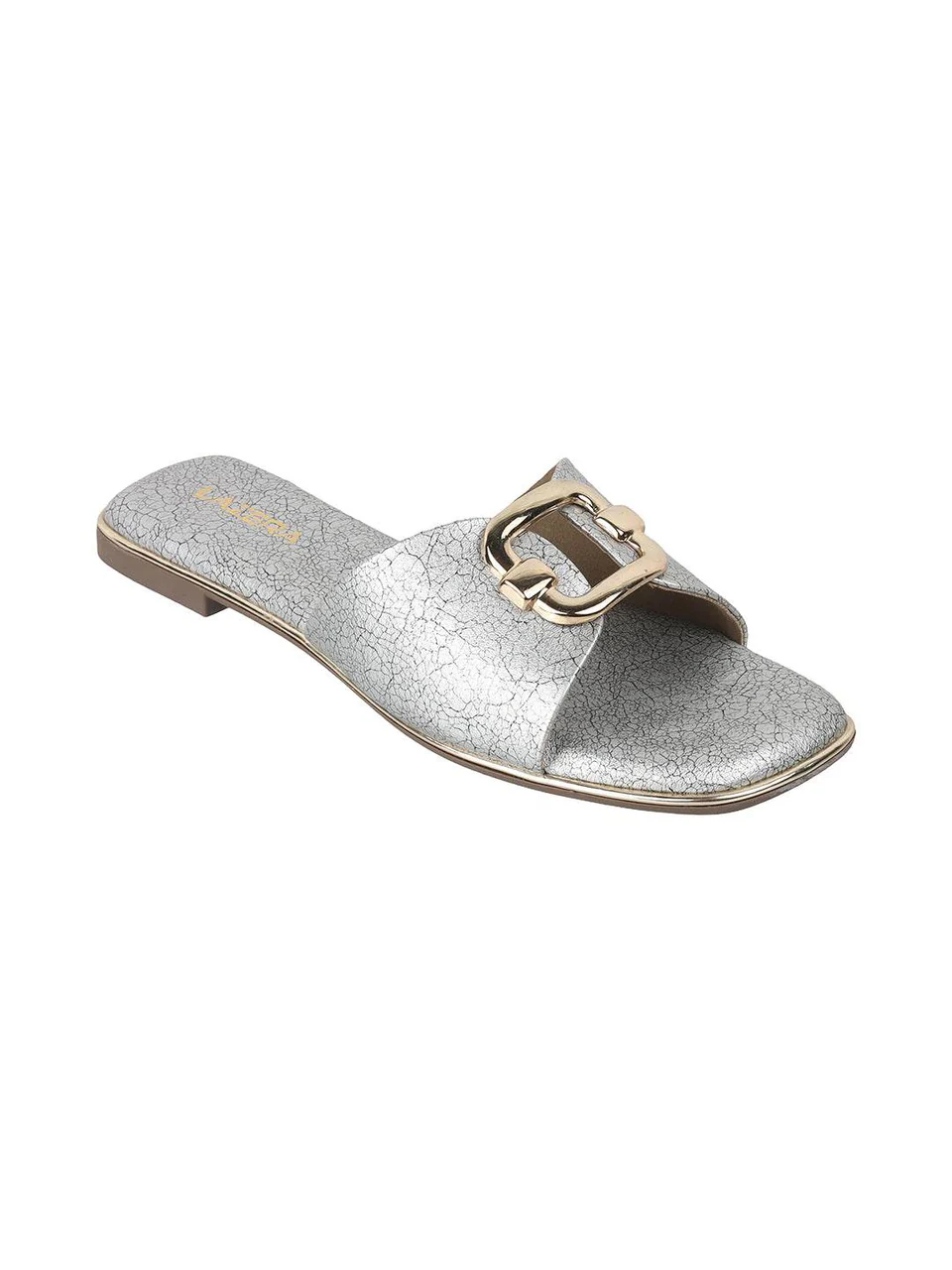 Women's Luxe Buckle Flat Slides