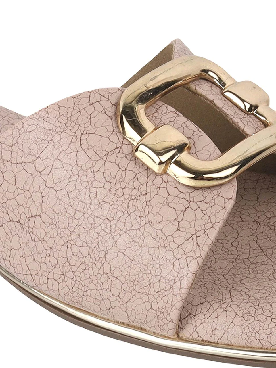 Women's Luxe Buckle Flat Slides