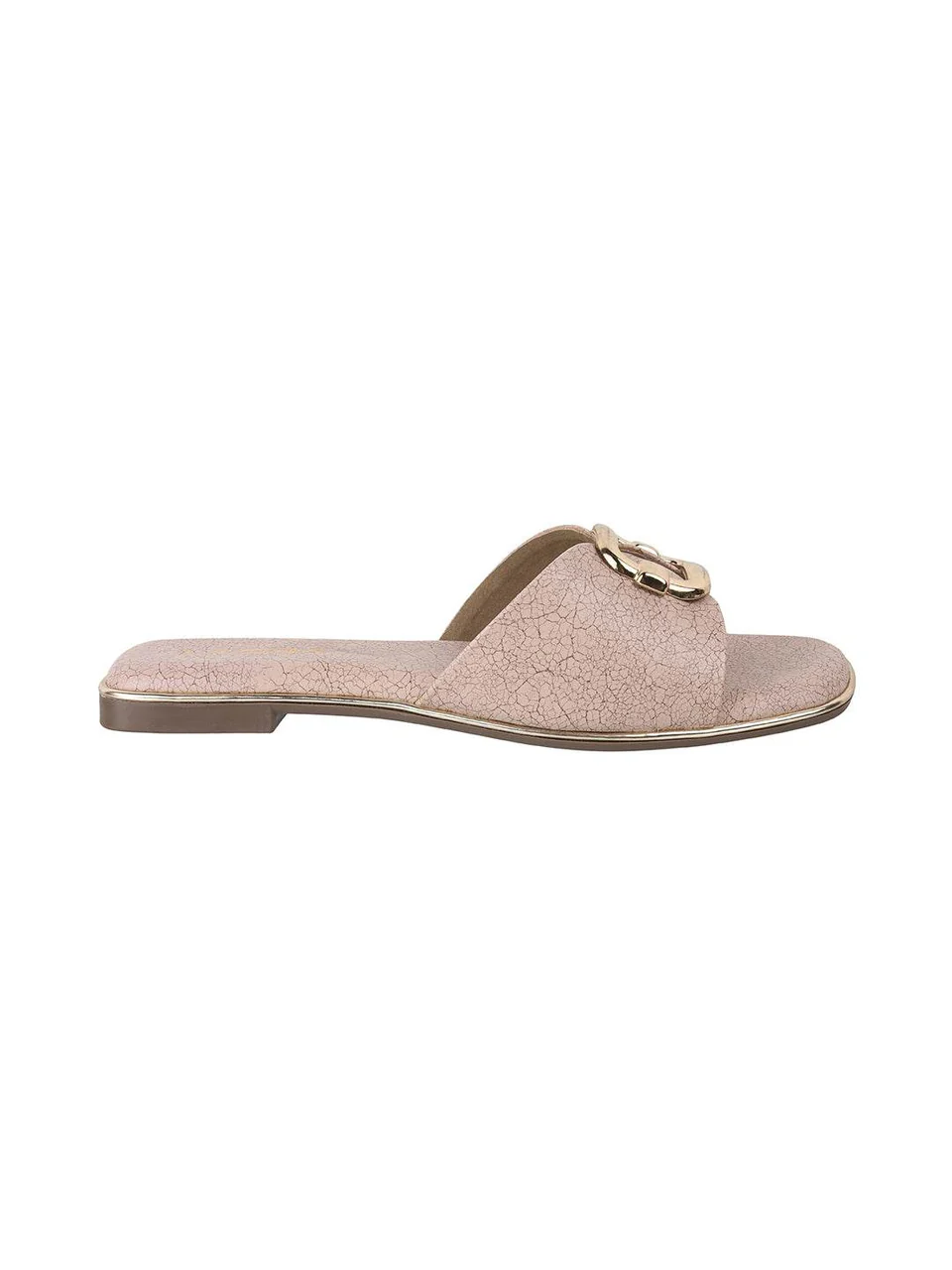 Women's Luxe Buckle Flat Slides