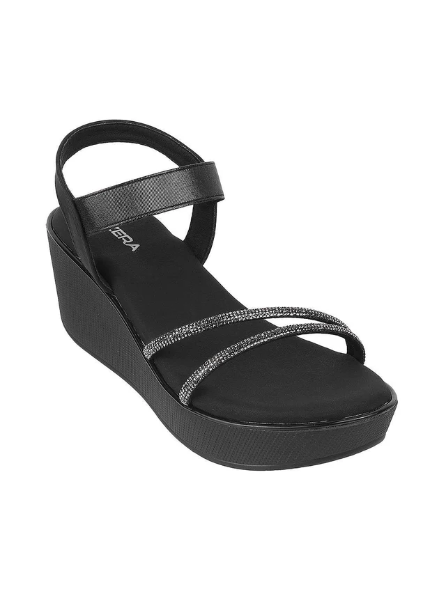 Women's Glitter Strap Wedge Sandals