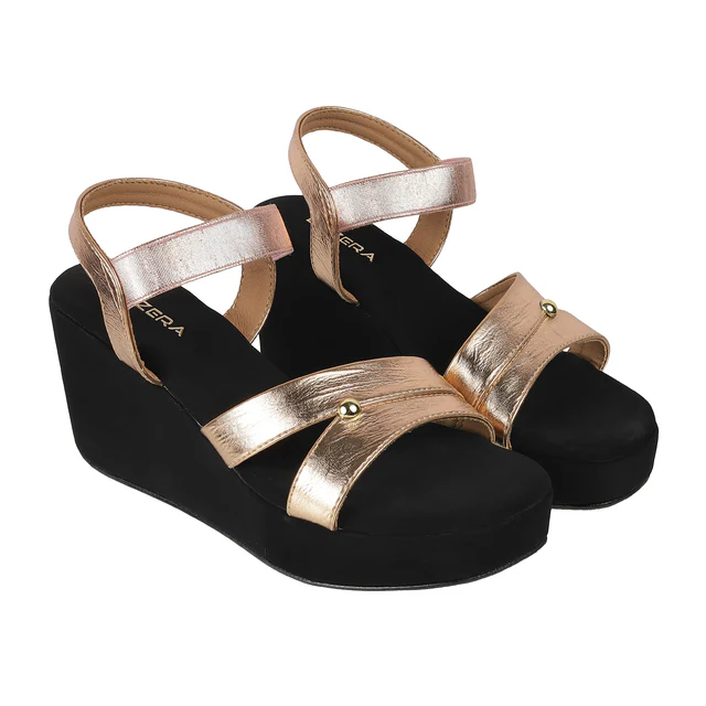 Women’s Metallic Strap Wedge Sandals