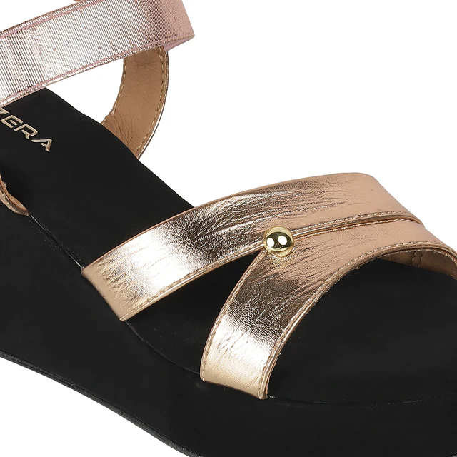 Women’s Metallic Strap Wedge Sandals