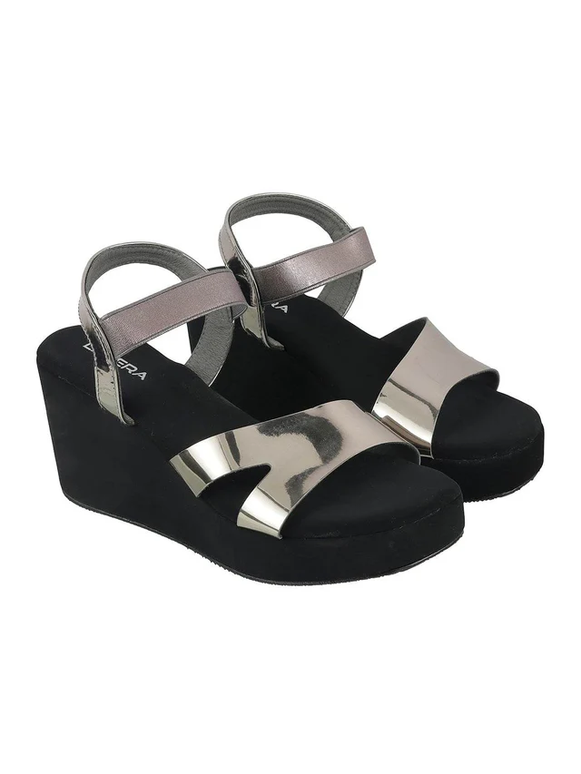 Metallic Wedge Sandals
