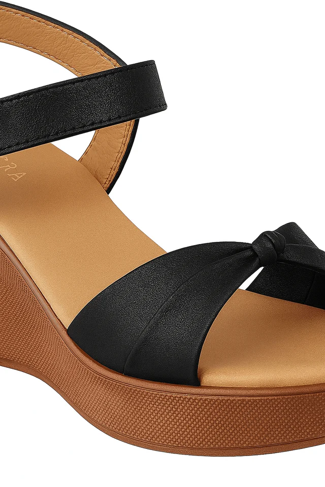 Metallic Wedge Sandals