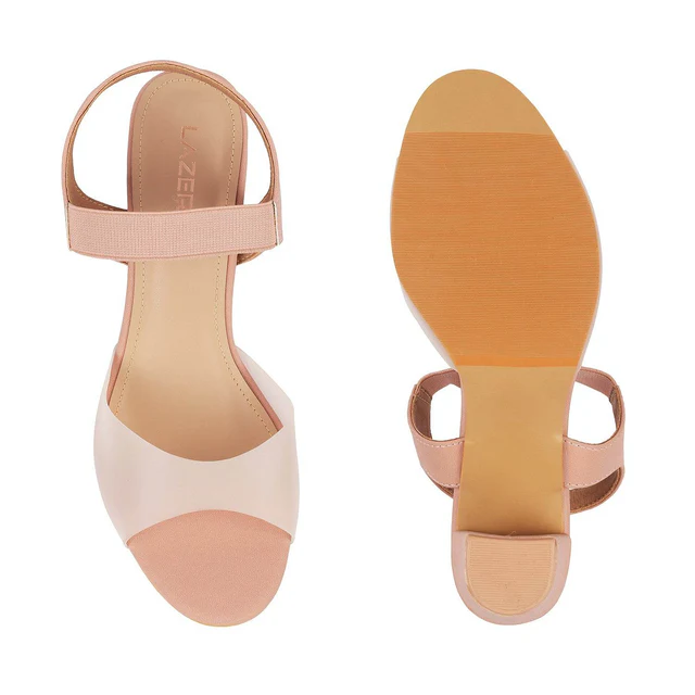 Two-Tone Block Heel Sandals