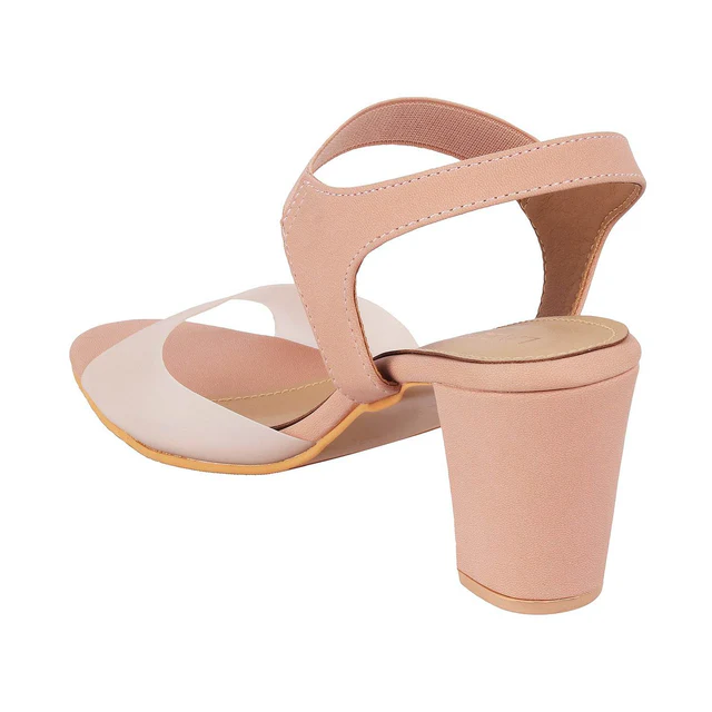 Two-Tone Block Heel Sandals