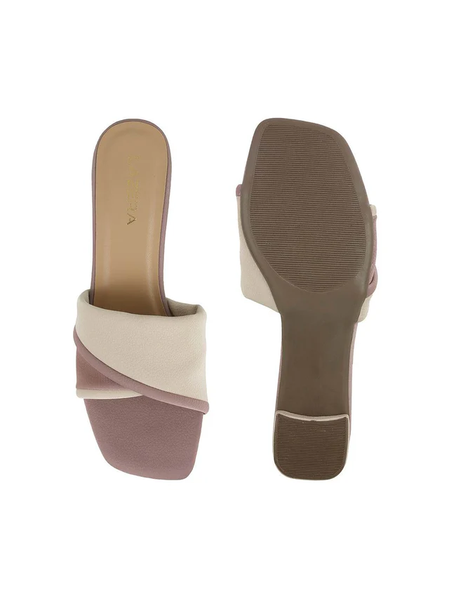 Dual-Tone Textured Block Heels