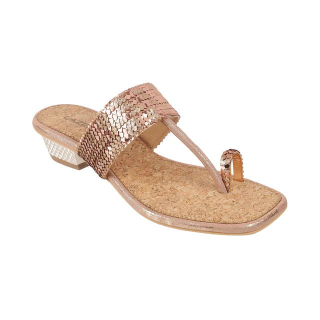 Womens Partywear Toe Ring Flats with Mini Box Hee