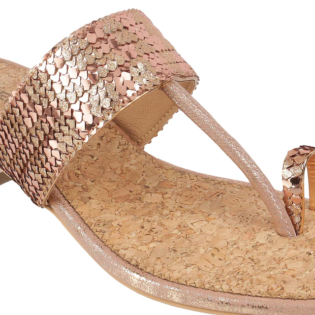 Womens Partywear Toe Ring Flats with Mini Box Hee