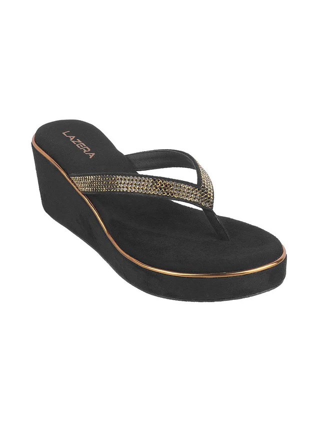 Women's Embellished Wedge Flip-Flops