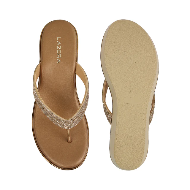 Women’s Embellished Wedge Thong Sandals