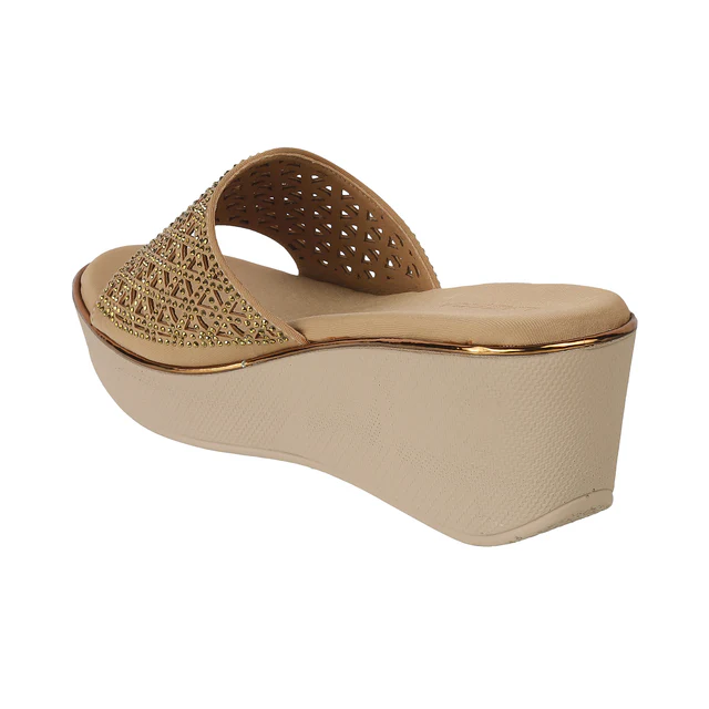 Women’s Embellished Wedge Slide Sandals