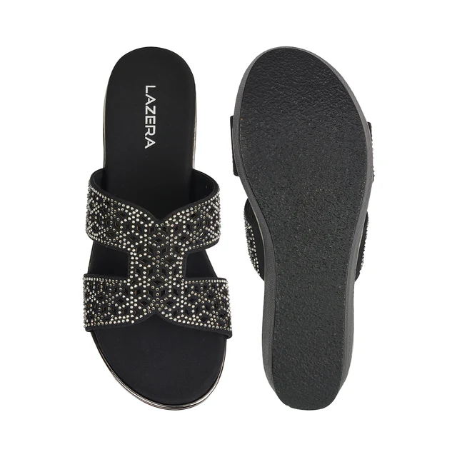 Women’s Embellished Wedge Slip-On Sandals