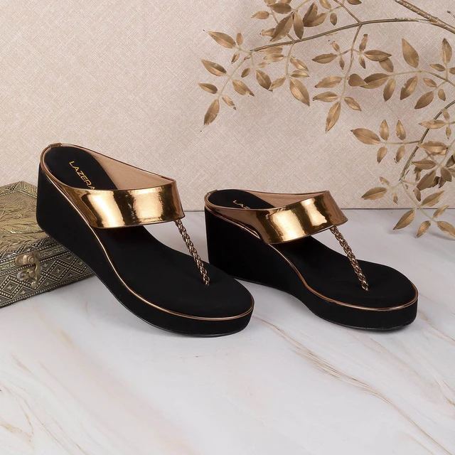 Womens Mid-Heel Platform Slip-on Chappal
