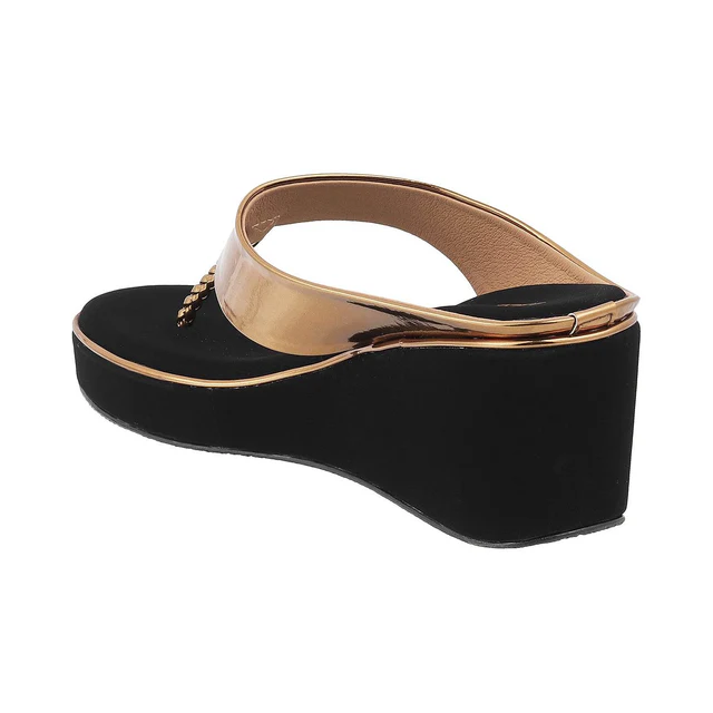 Womens Mid-Heel Platform Slip-on Chappal