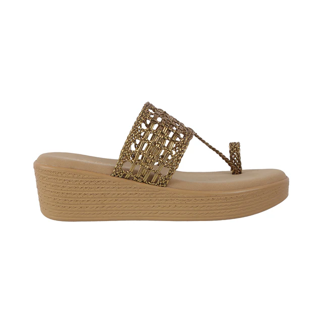Women's Woven Wedge Chappals