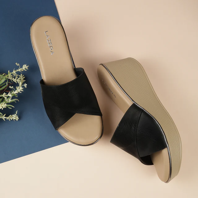 Women’s Criss-Cross Wedge Slide Sandals