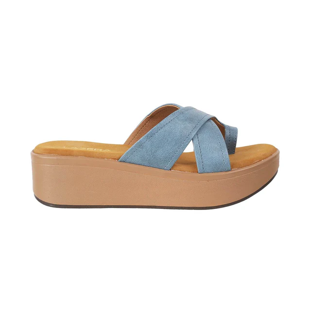 Womens Mid-Heel Platform Slip-on Chappal