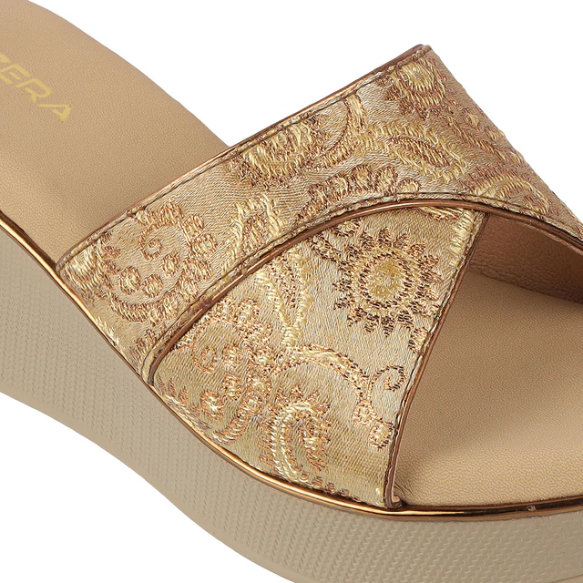 Women's Ethnic Brocade Wedge Sandals