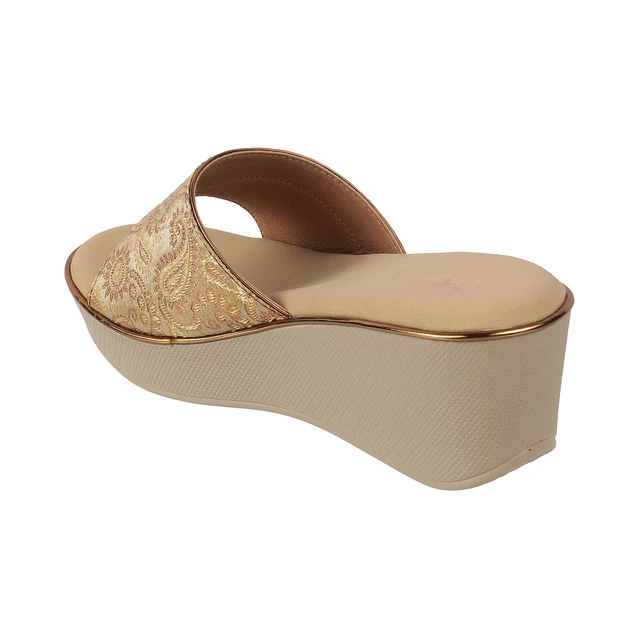 Women's Ethnic Brocade Wedge Sandals