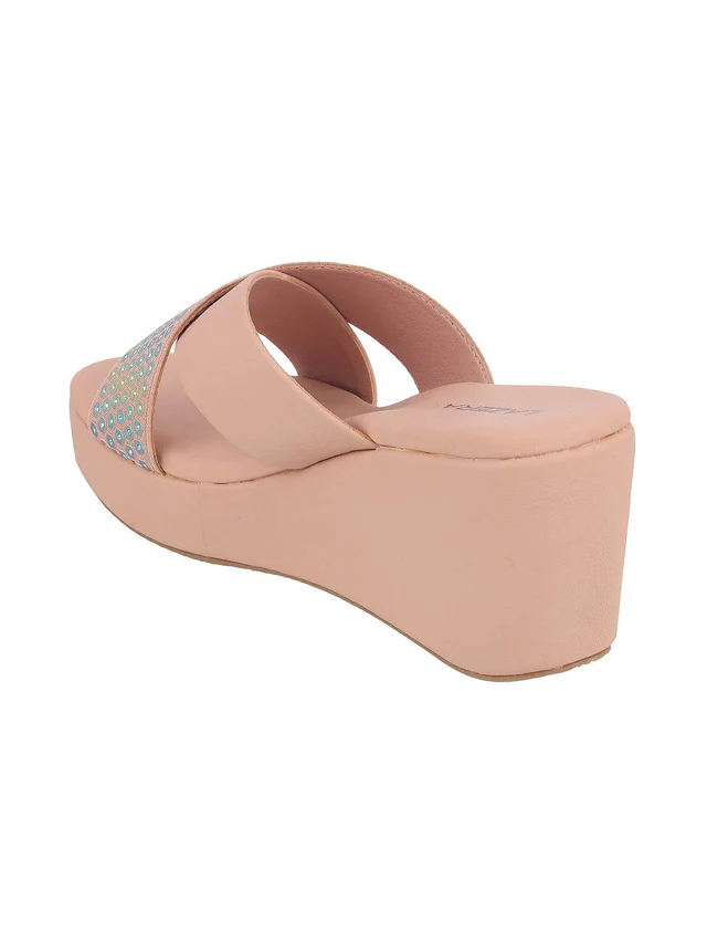 Women's Holographic Strap Wedge Sandals