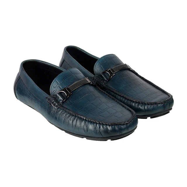 The Monarch Men’s Navy Textured Faux Lea...