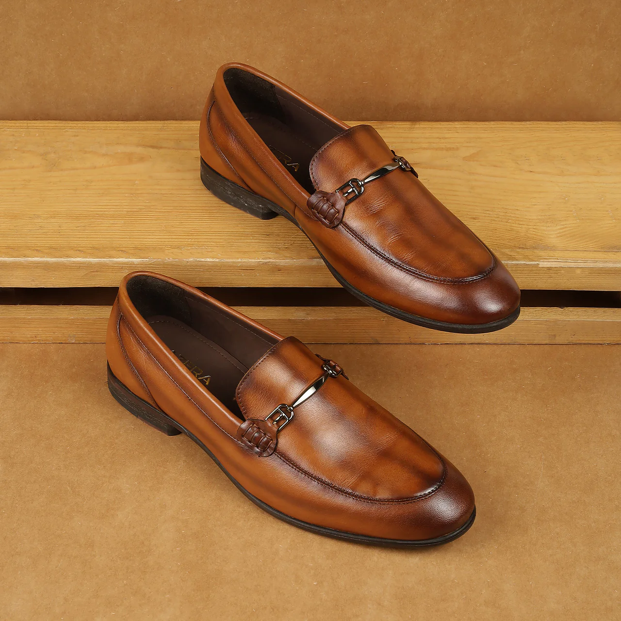 Mens Regalé Tan Leather Loafers (13-7027...