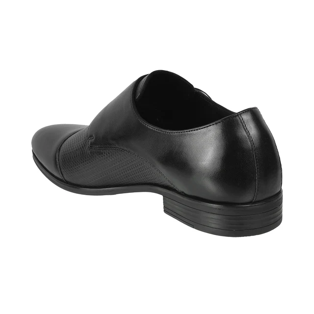 Mens Dominio Double Monk Strap Shoes Black