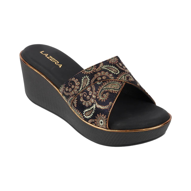 Women's Ethnic Brocade Wedge Sandals