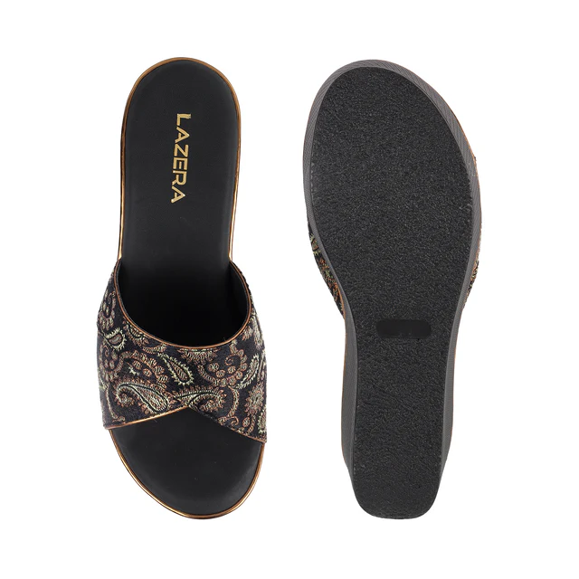 Women's Ethnic Brocade Wedge Sandals