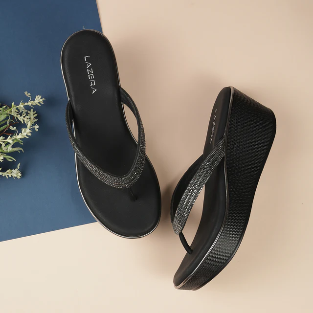 Women’s Embellished Wedge Thong Sandals