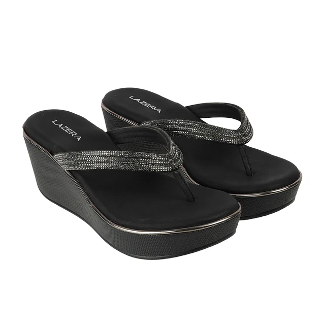 Women’s Embellished Wedge Thong Sandals