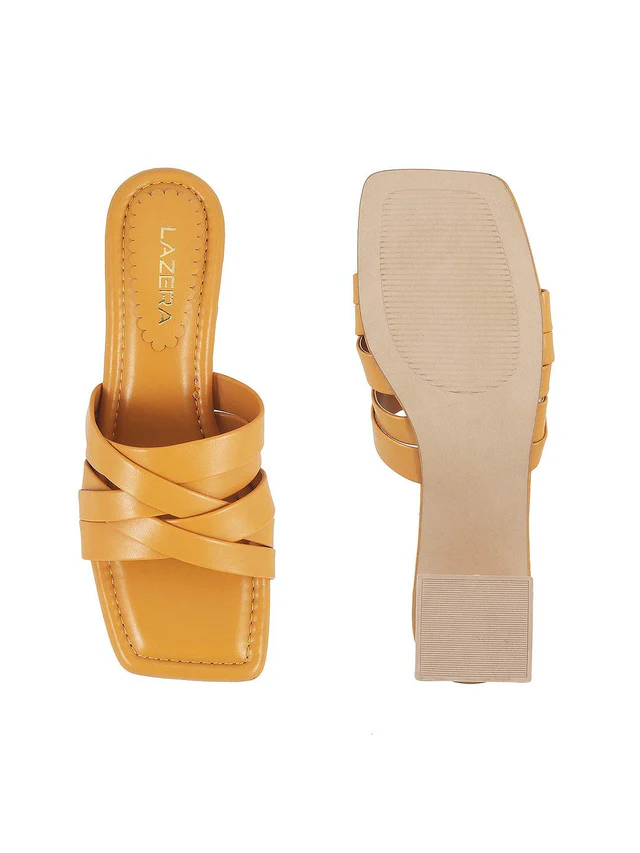 Womens Casual Chic Medium Heel Chappal