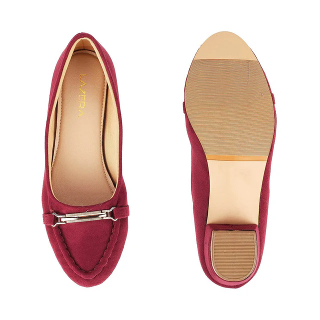 Women's Block Heel Loafers with Metal Accent